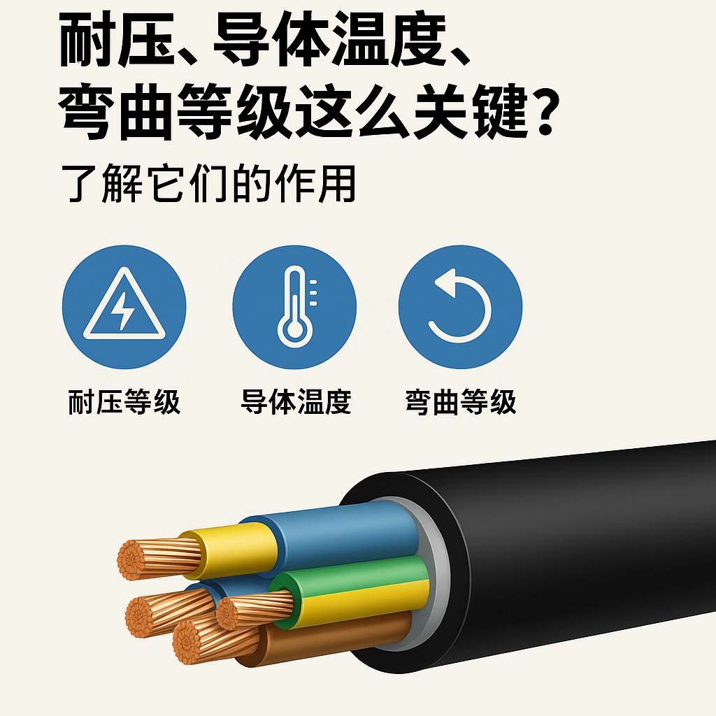 为什么充电电缆的耐压、导体温度、弯曲等级这么关键？相识它们的作用